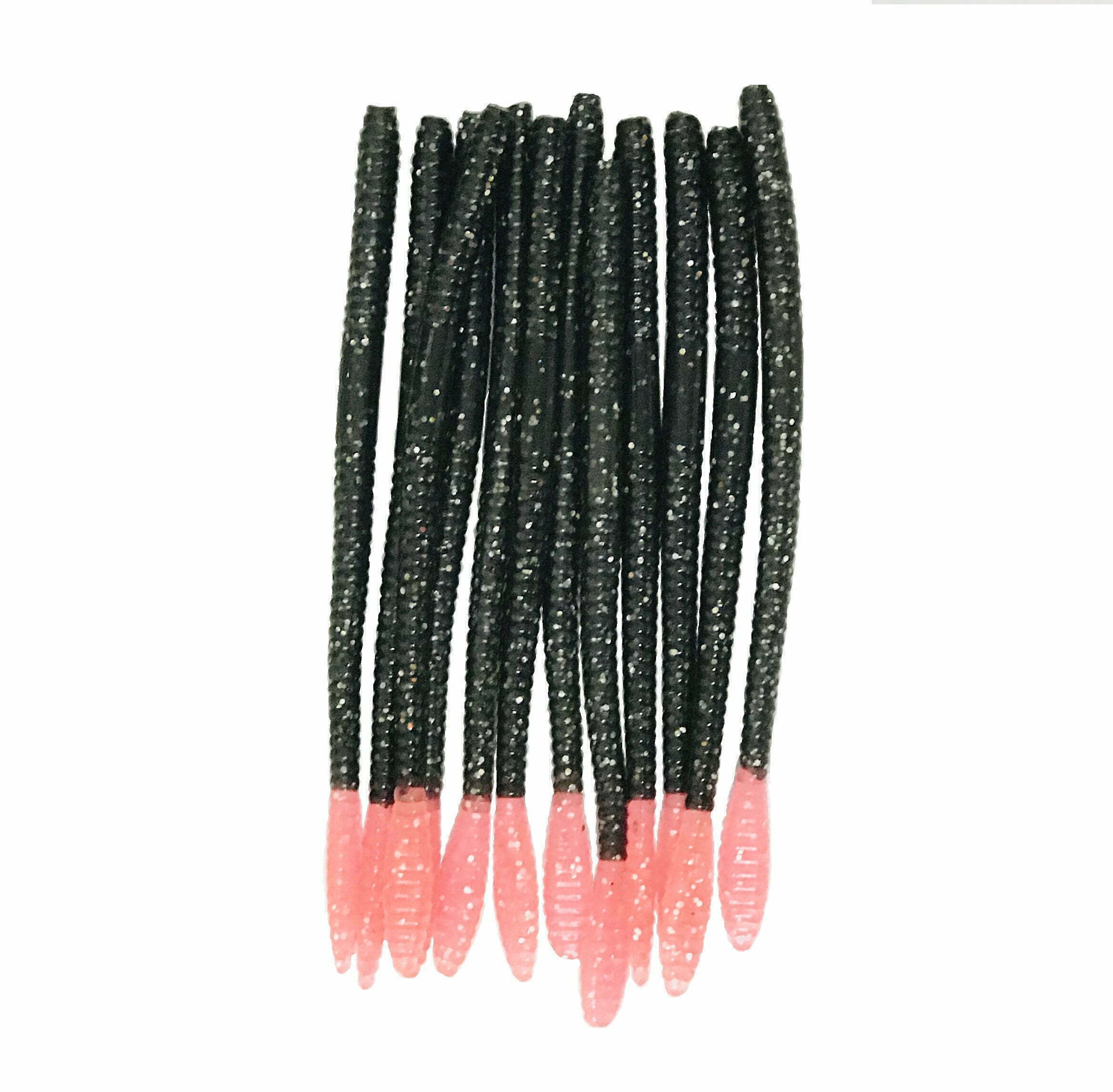 Ultra-Light Steelhead Worms: Bubble Gum/Hot Pink Tail