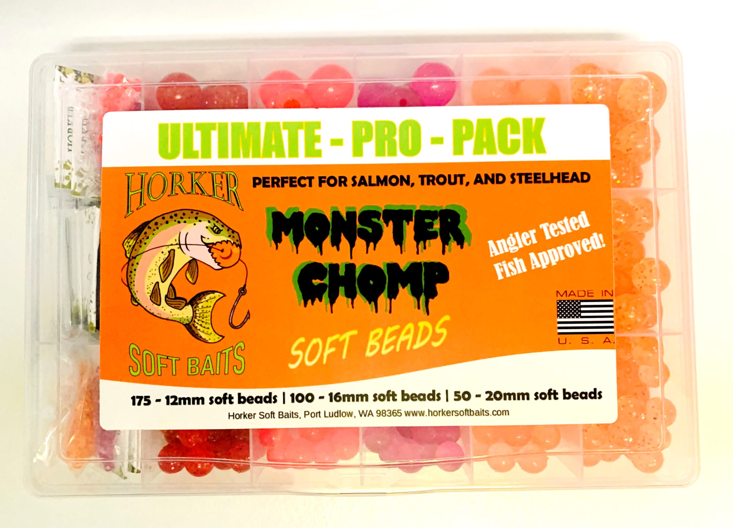 Monster Chomp Soft Beads Pro Pack Combo Box – Horker Soft Baits