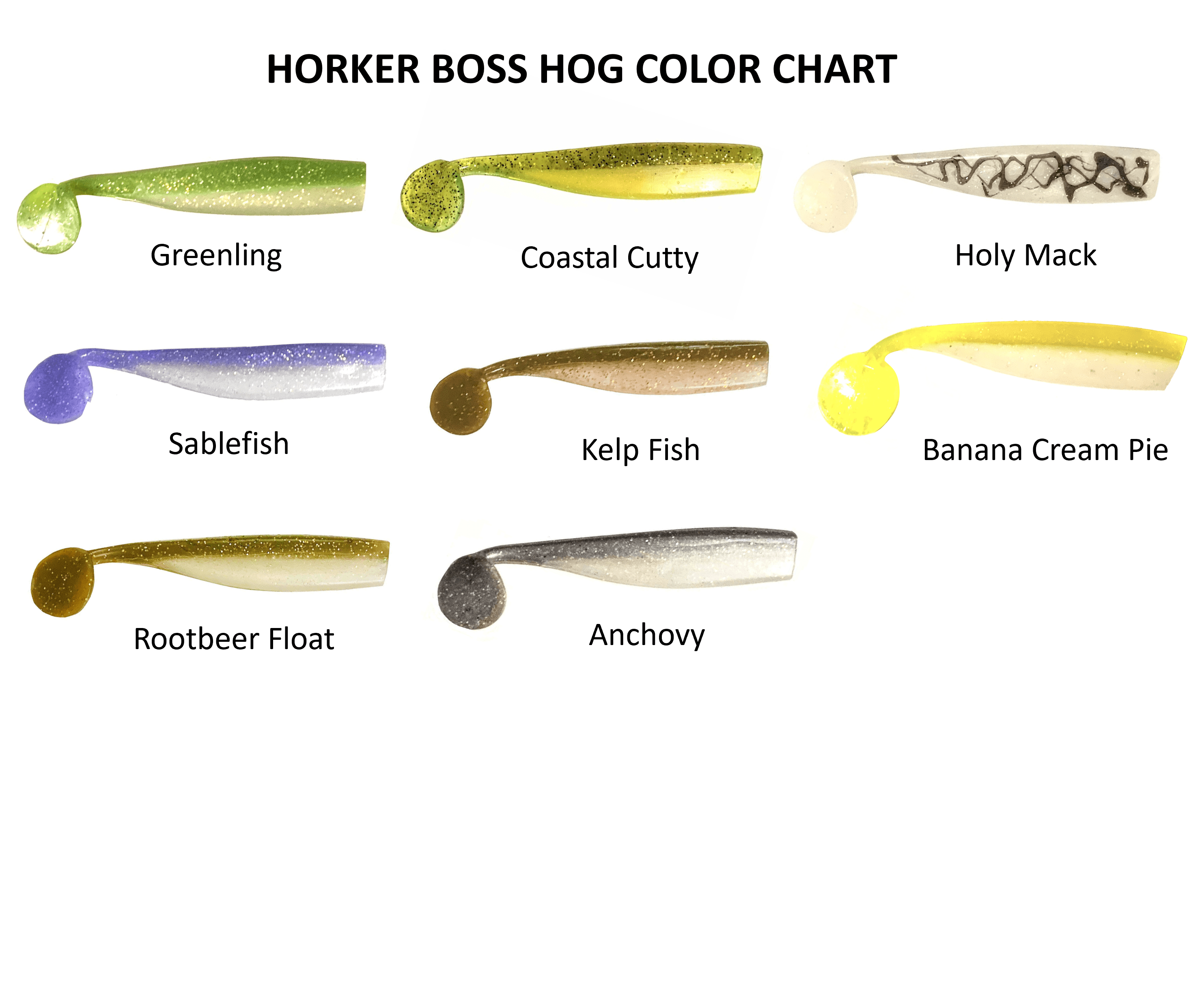 Two Color Boss Hog 9 inch Paddle Tail Swim Bait