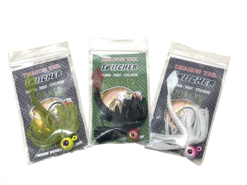 Horker Soft Baits New Dragon Tail Twitcher for Salmon, Trout, and
