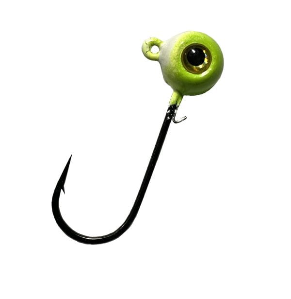 Horker white dusted chartreuse golden eye freestyle jig