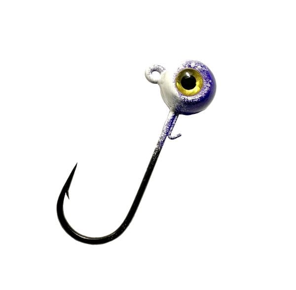 Horker white dusted purple golden eye freestyle jig